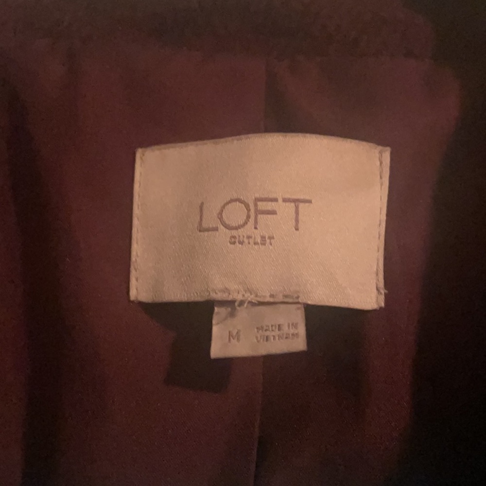 Loft Burgundy Dress Peacoat - Picture 3 of 7